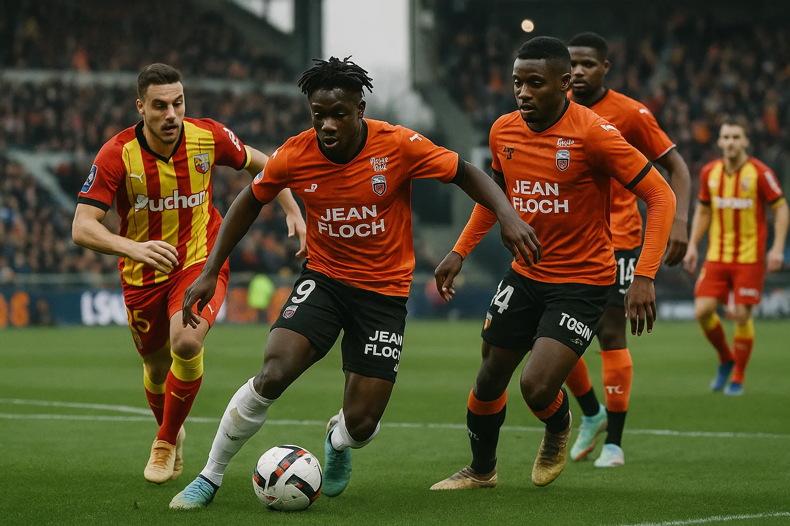 Match serré : Lorient bat Lens 2-1 en Ligue 1