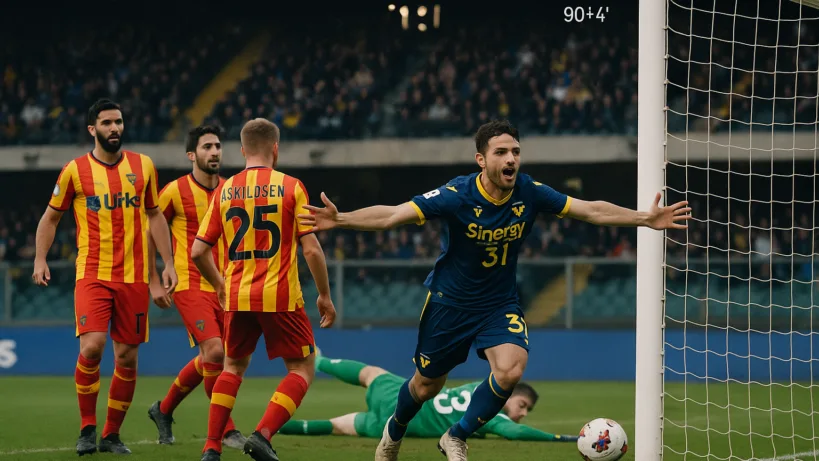 Hellas Verona FC US Lecce résumé : 1-0, but à 90+4' | analyse du 1-0