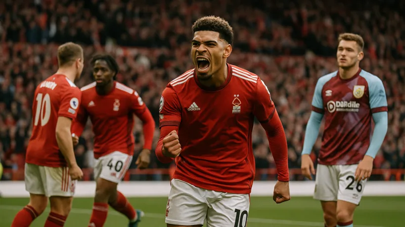 Nottingham Forest FC Burnley FC résumé : 4-1, triplé GW