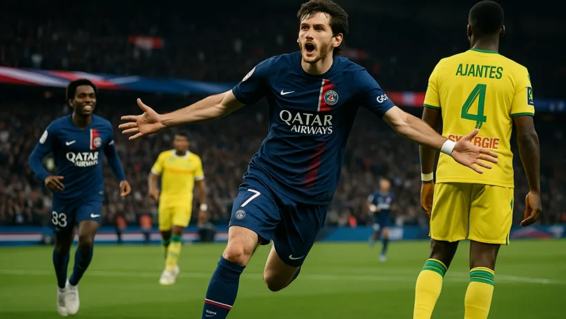 Paris Saint-Germain FC Nantes résumé : Paris frappe fort