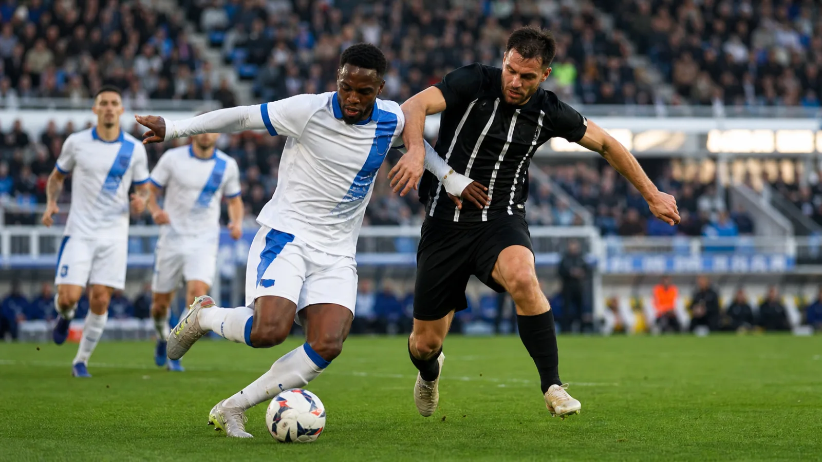 AJ Auxerre Angers SCO - duel de Ligue 1 lors du match remporté par Auxerre