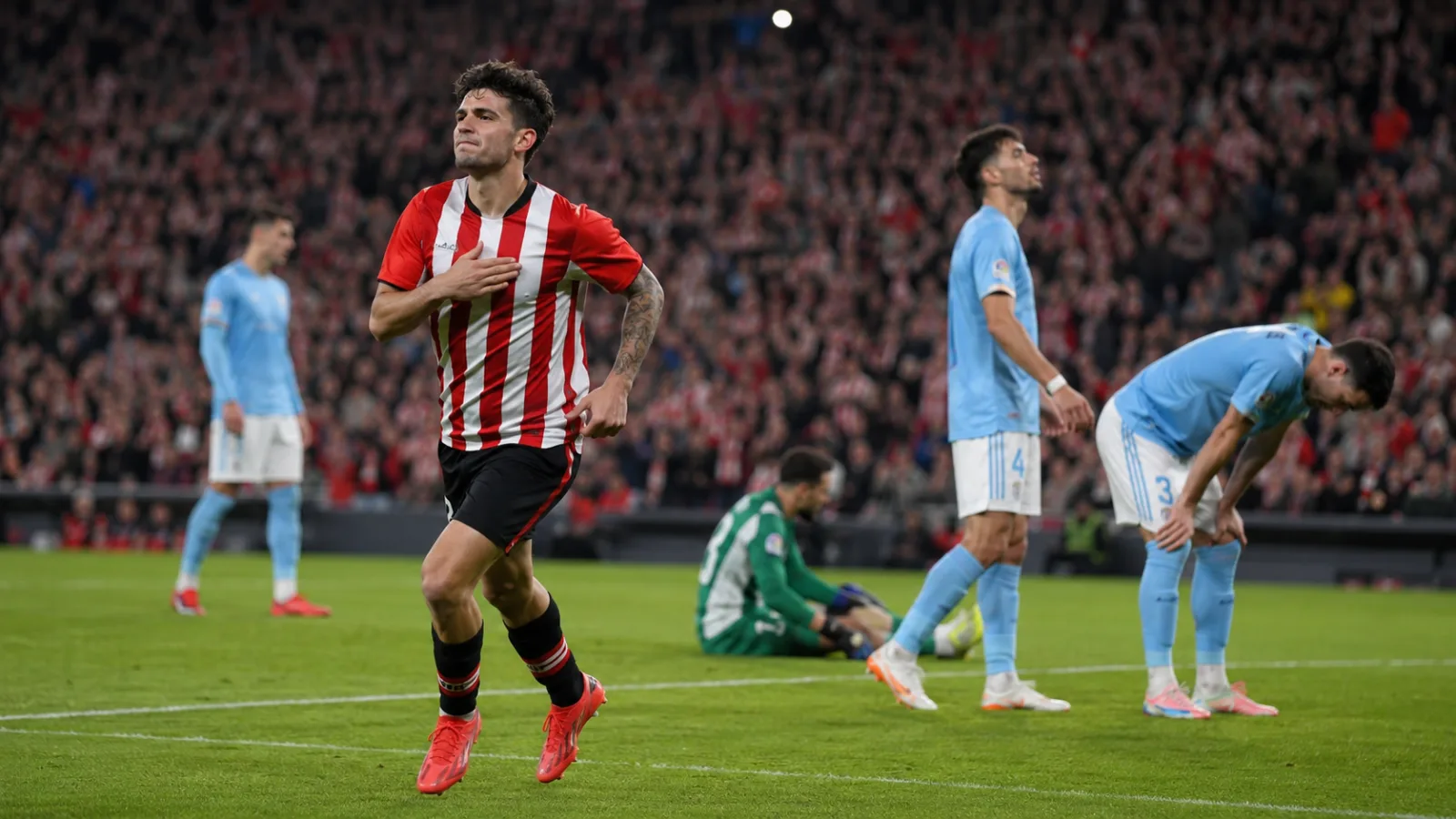 Athletic Club Celta de Vigo : action de match en Liga après l'égalisation