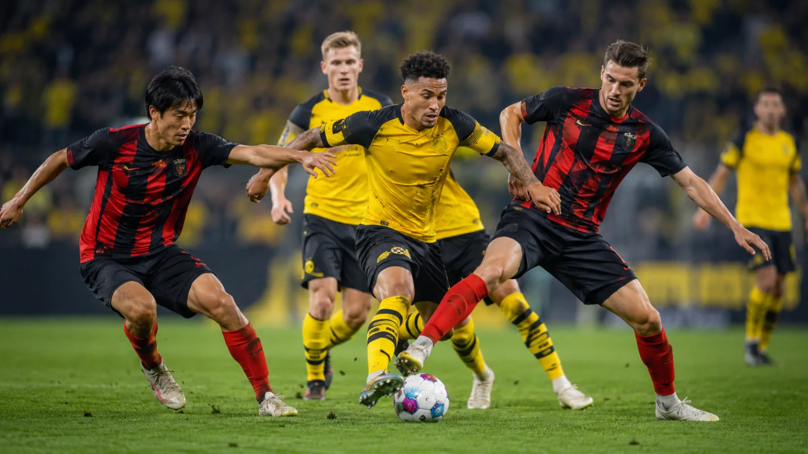 Borussia Dortmund Eintracht Frankfurt - action de match entre Dortmund et Francfort
