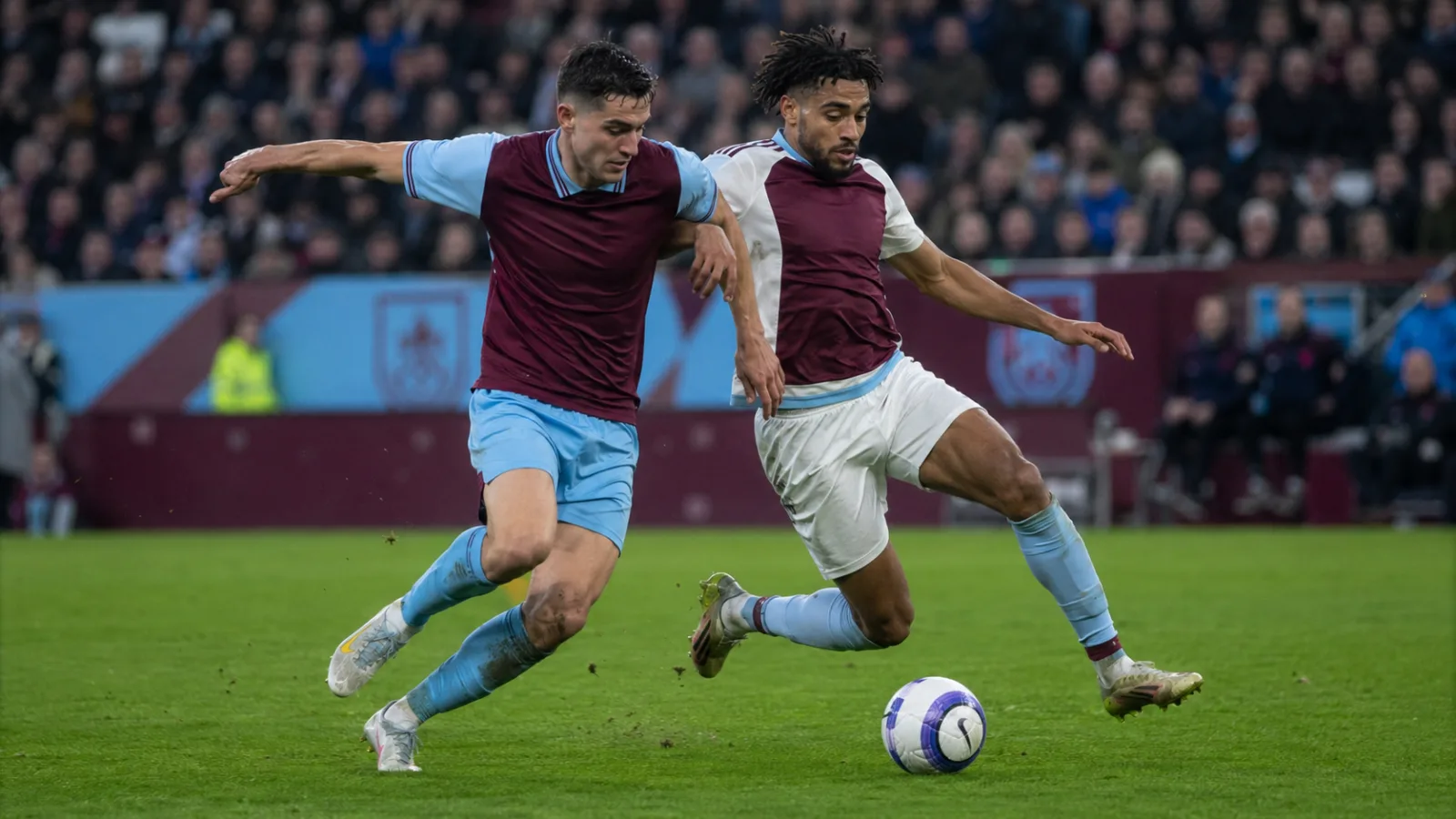Burnley Aston Villa - action de match entre Burnley FC et Aston Villa FC