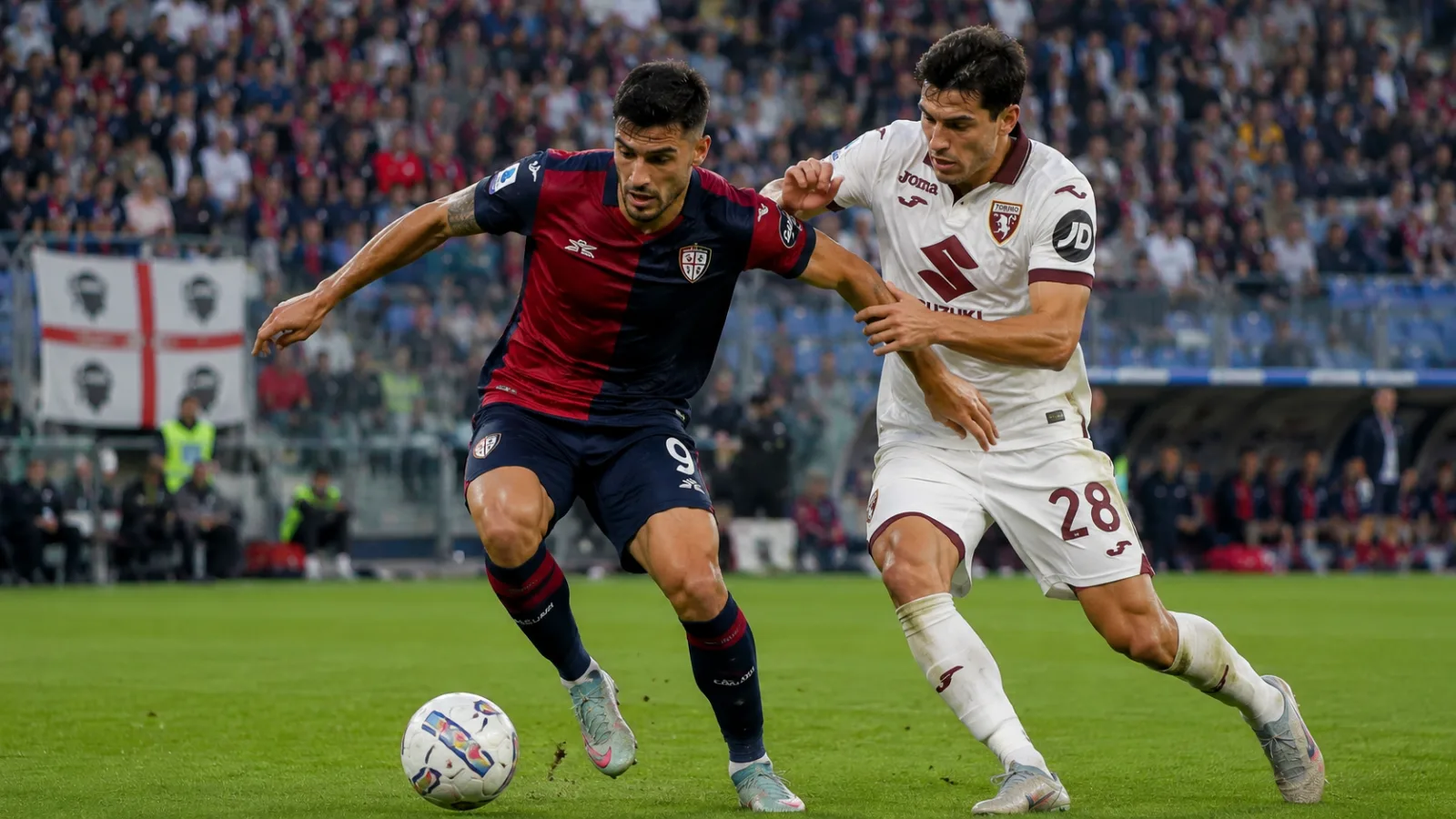 Cagliari Calcio Torino - duel entre Cagliari et Torino pendant le match de Serie A
