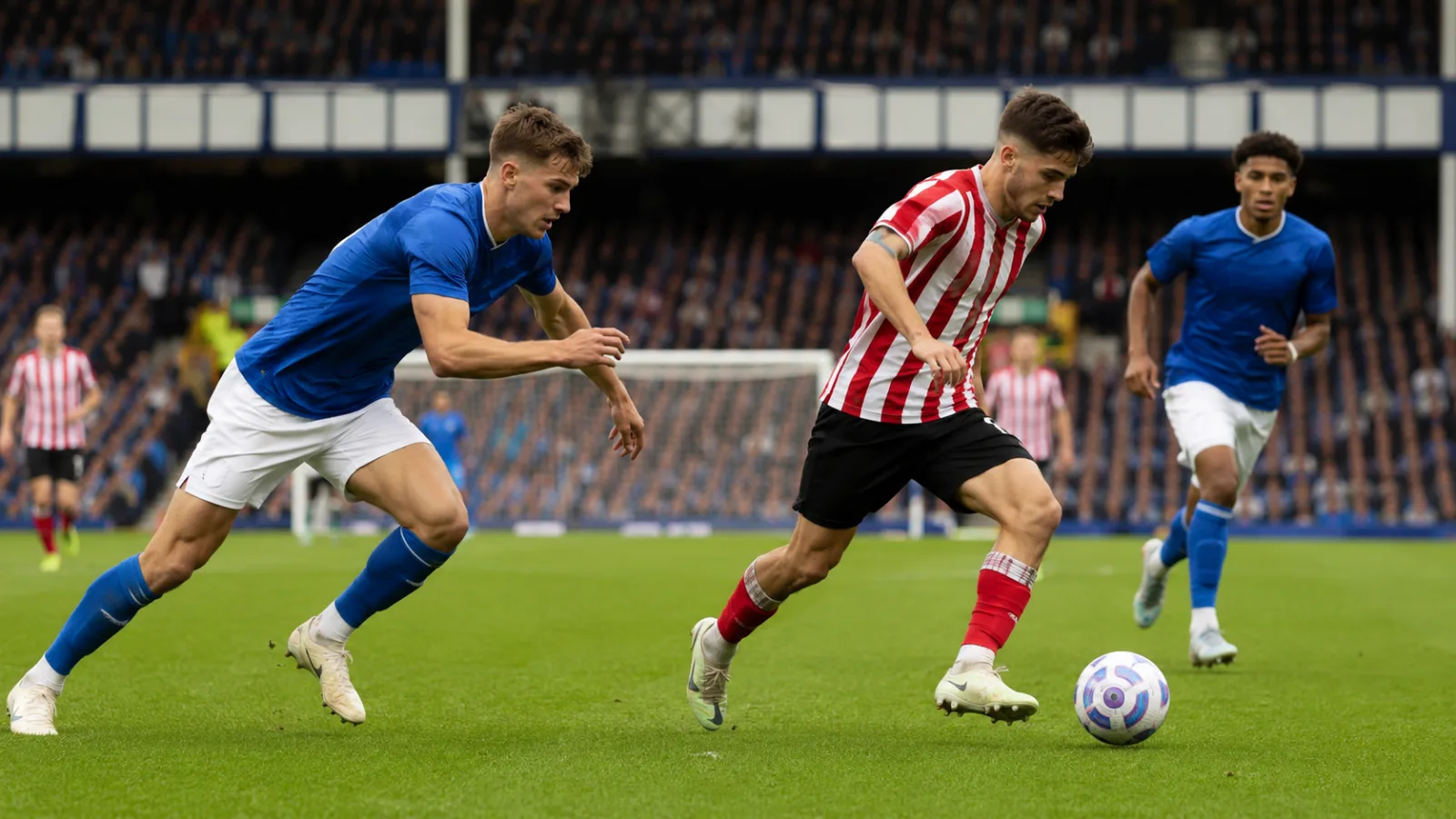 Everton Sunderland - duel intense entre Everton FC et Sunderland AFC au milieu de terrain