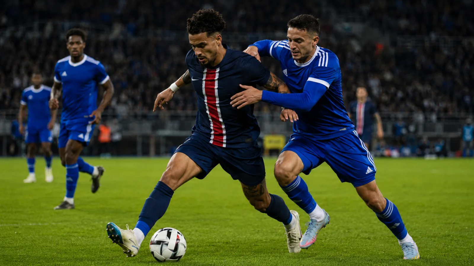 Paris Paris Saint-Germain - action de derby entre Paris FC et PSG en Ligue 1