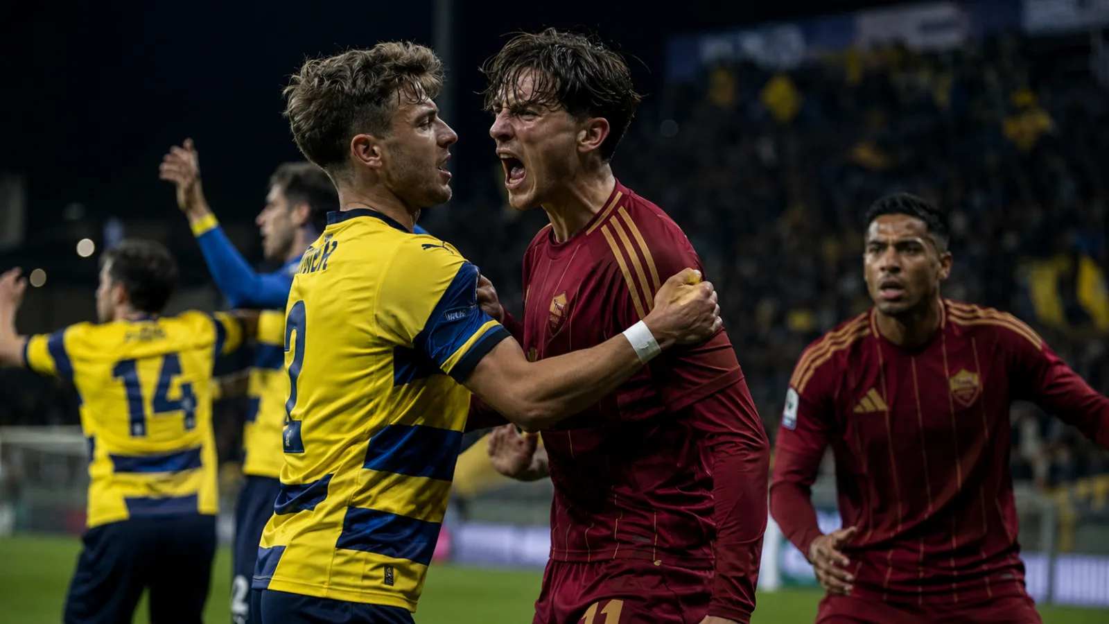 Parma Calcio 1913 Roma : la Roma renverse Parme au bout du chaos