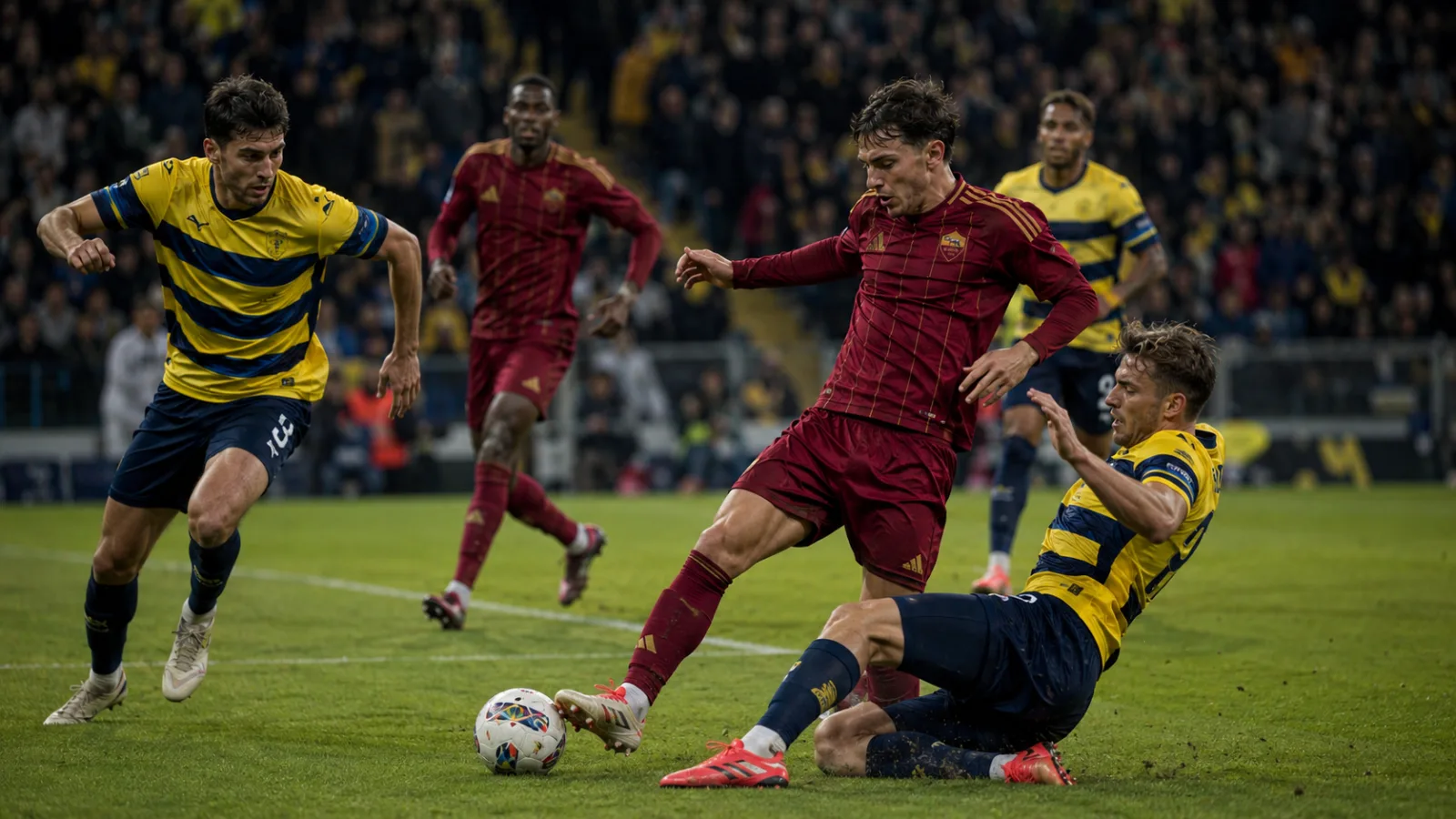 Parma Calcio 1913 Roma - action de match entre Parme et la Roma