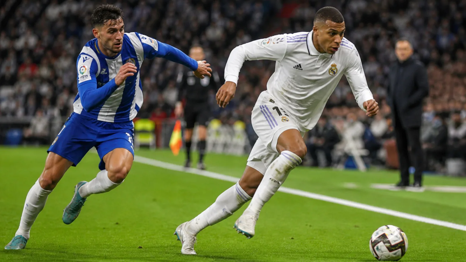 RCD Espanyol de Barcelona Real Madrid - duel intense en seconde période lors du match de Liga