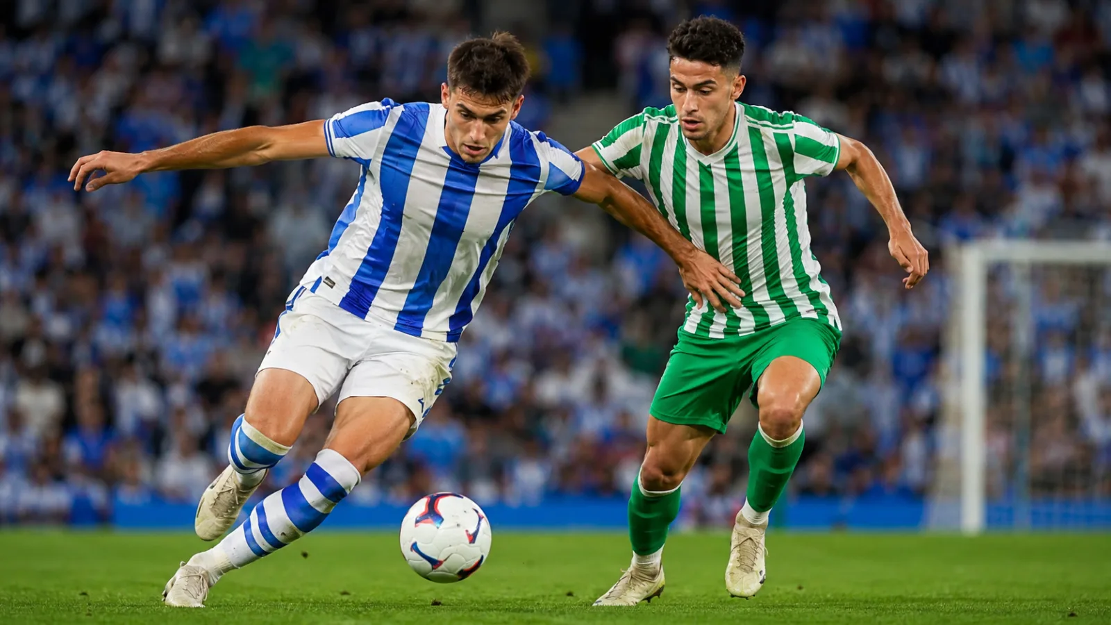 Real Sociedad de Fútbol Real Betis Balompié : action de match en Liga entre la Real Sociedad et le Real Betis