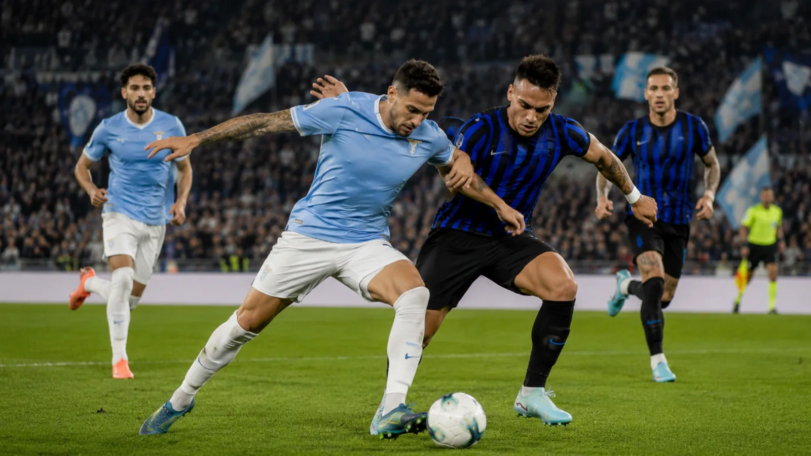 SS Lazio Internazionale Milano - duel intense entre joueurs de la Lazio et de l’Inter en Serie A