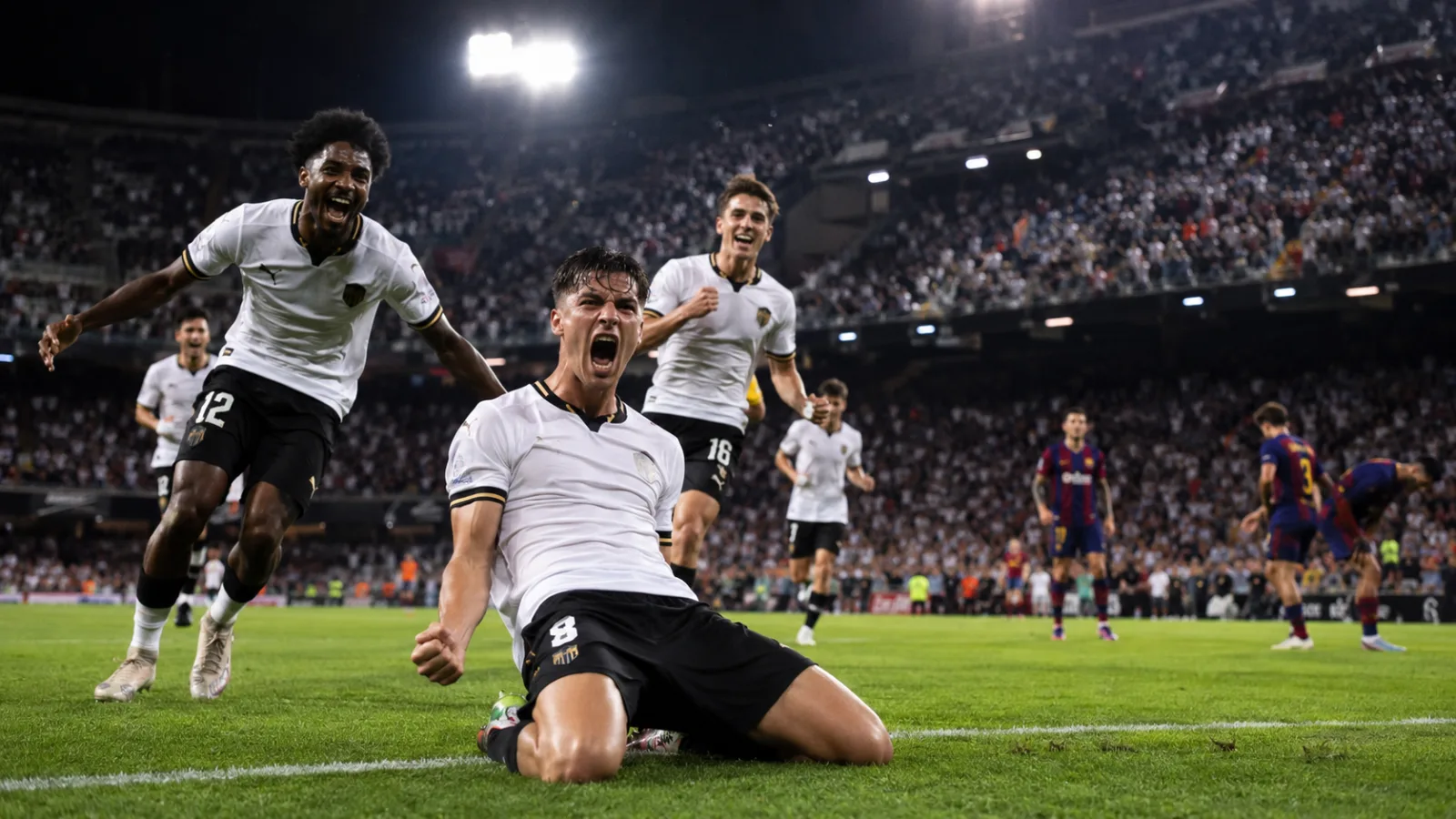 Valencia Barcelona : Valence renverse le Barça 3-1 en Liga