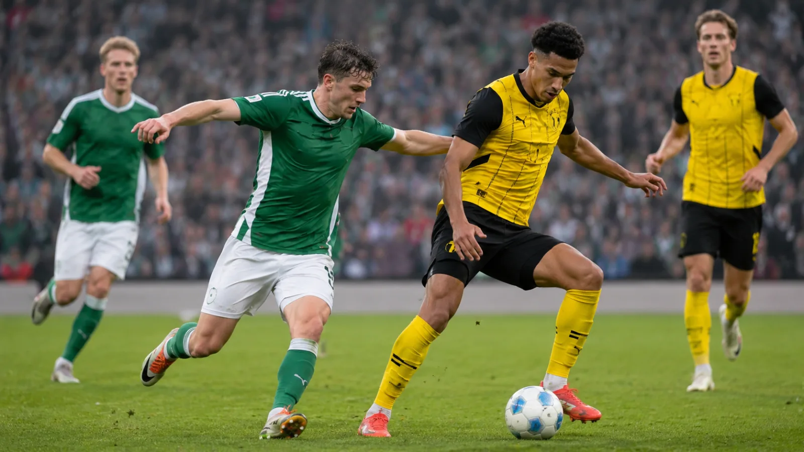 Werder Bremen Borussia Dortmund - duel de Bundesliga pendant le résumé du match