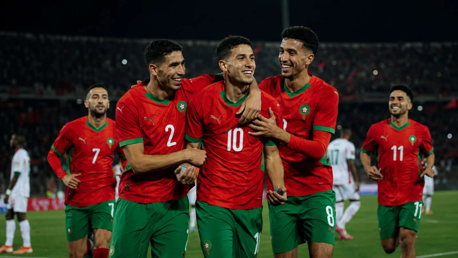 Amical : le Maroc staff et joueurs marocains en discussion tactique après Madagascar