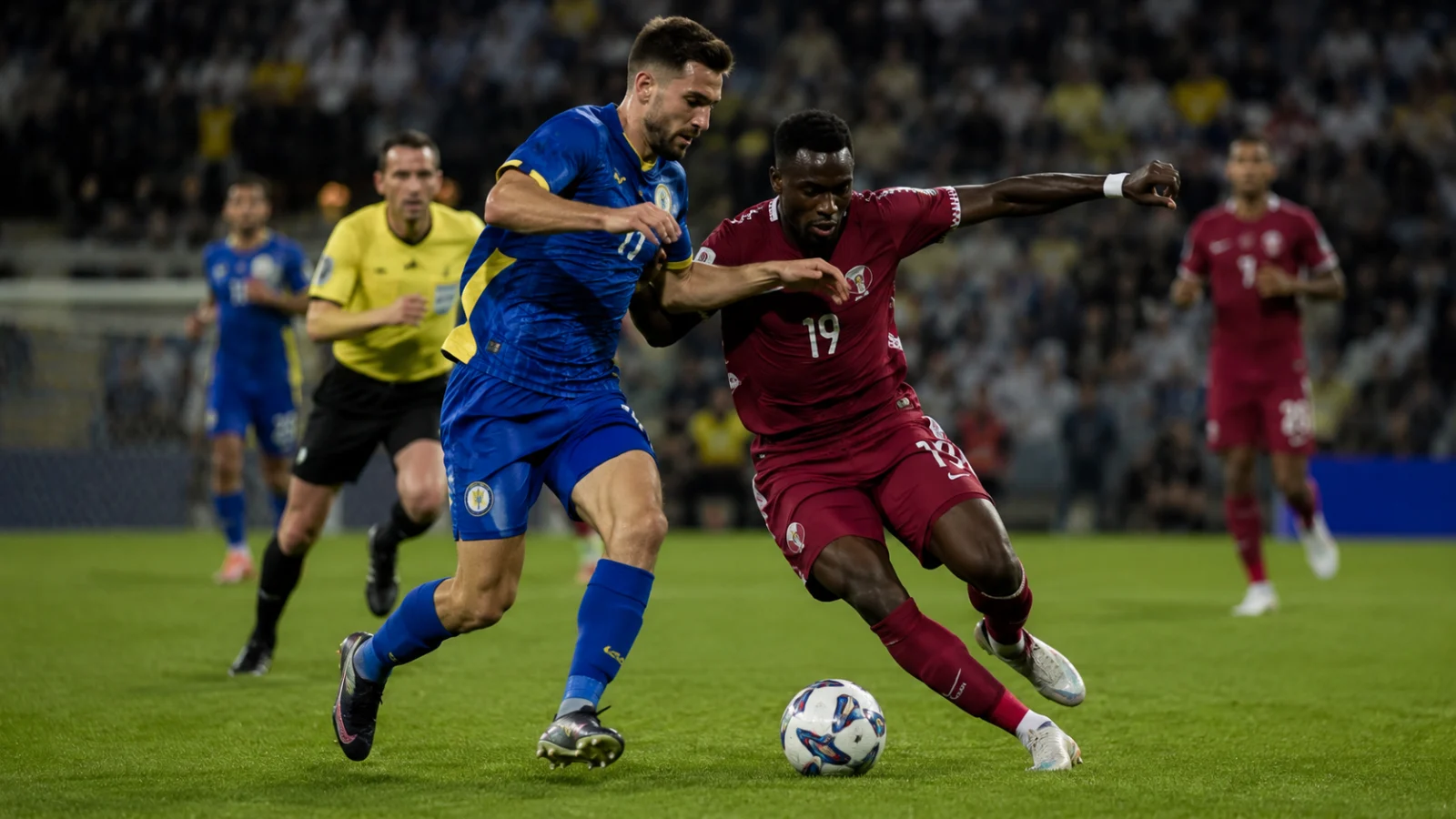 Bosnia-Herzegovina Qatar duel de match entre la Bosnie-Herzégovine et le Qatar