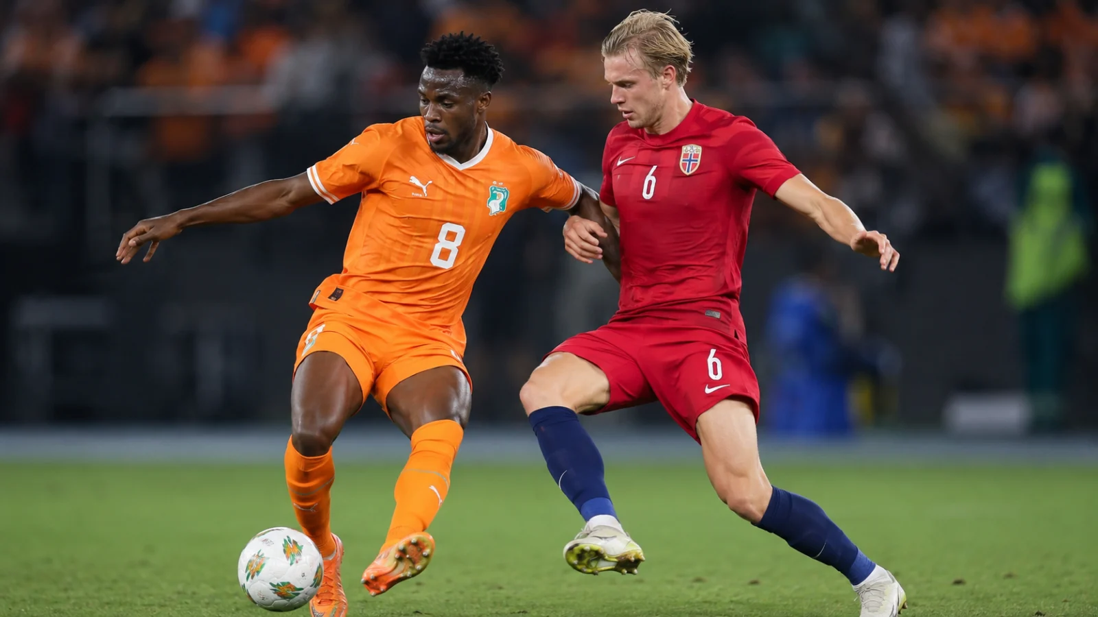 Côte d'Ivoire Norvège - duel tactique au milieu de terrain