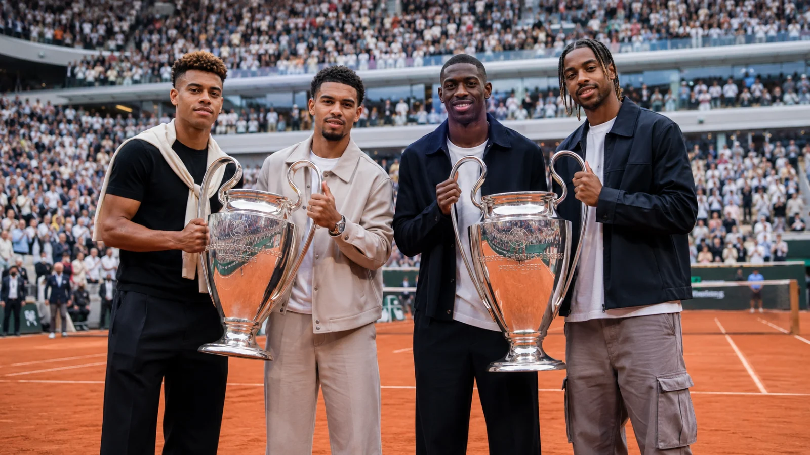 Doué, Zaïre-Emery, Dembélé et Barcola à Roland-Garros