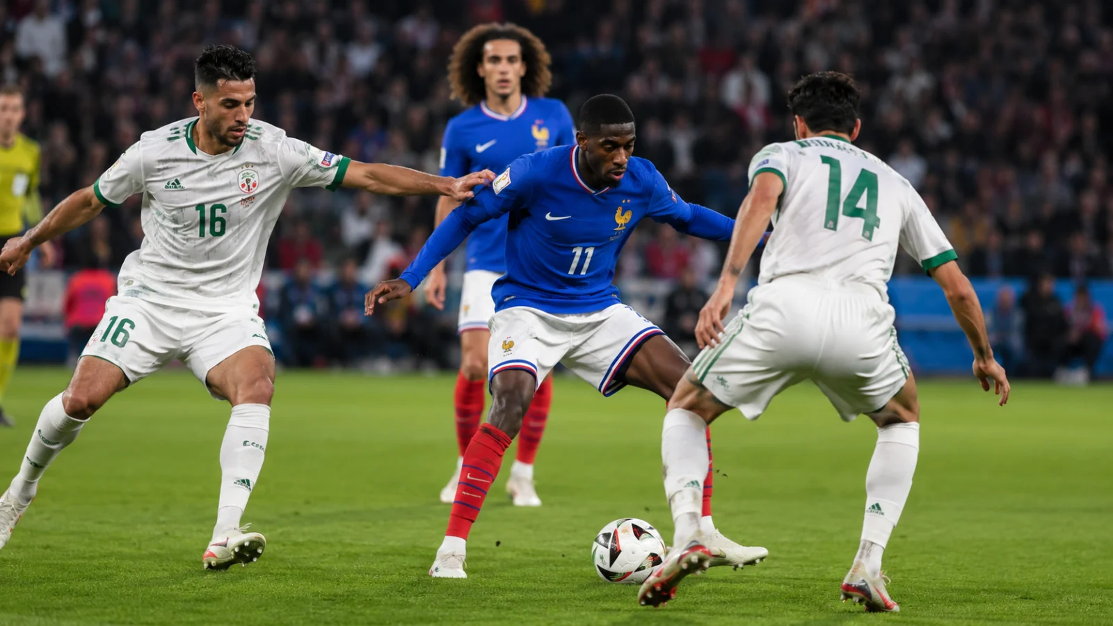 France Iraq : duel tactique au milieu de terrain entre les Bleus et l'Iraq