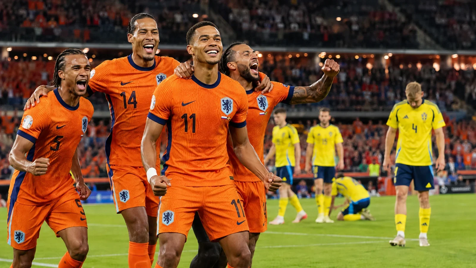 Netherlands Sweden duel de match entre les Pays-Bas et la Suède