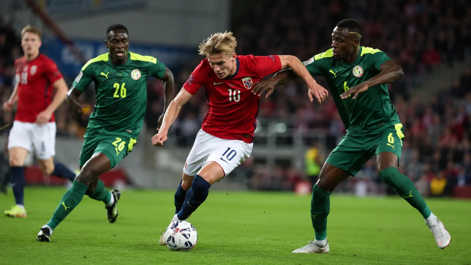 Norway Senegal : duel intense au milieu de terrain entre la Norvège et le Sénégal