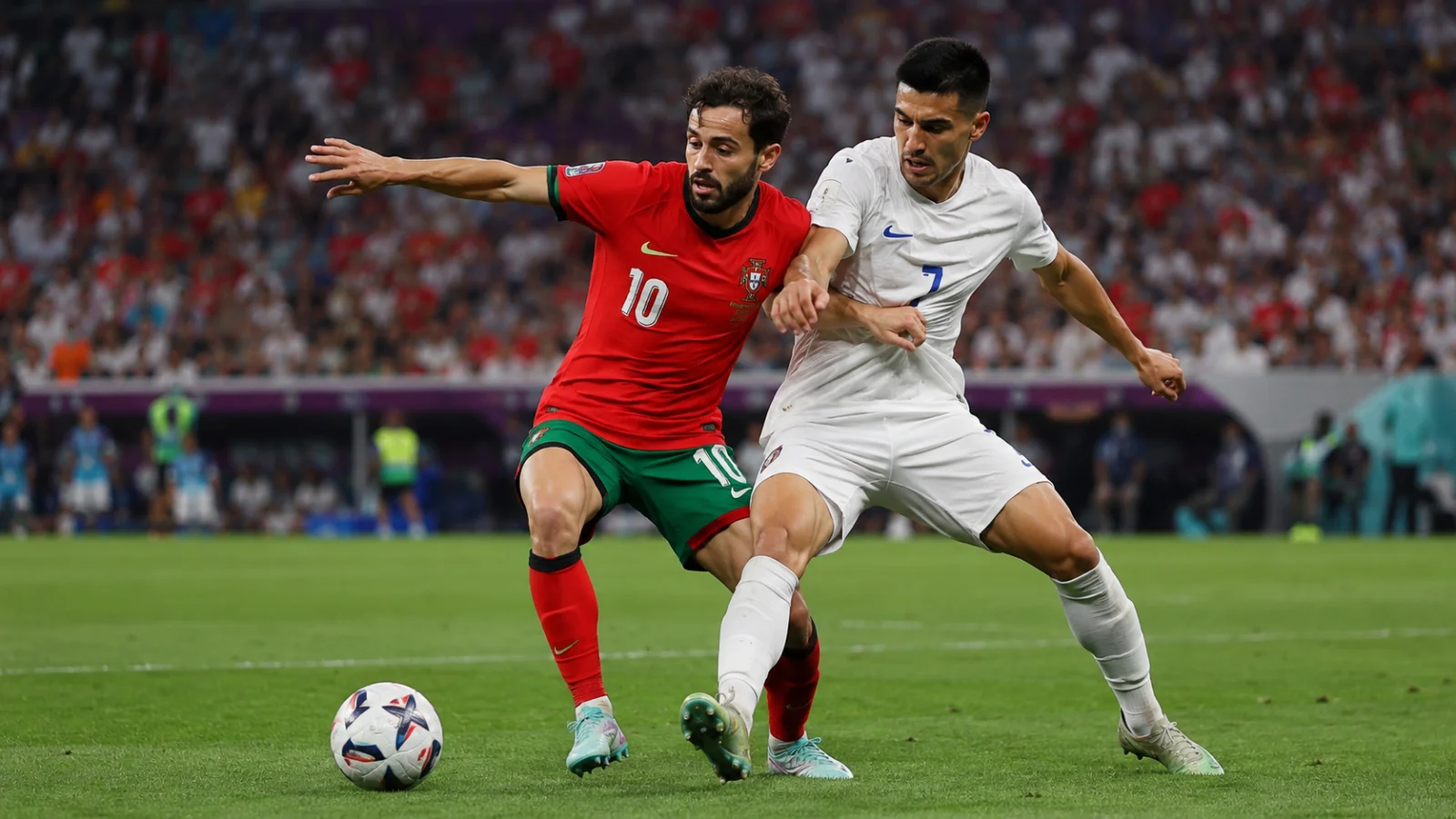 Portugal Uzbekistan action de match entre la Seleção et l’Uzbekistan