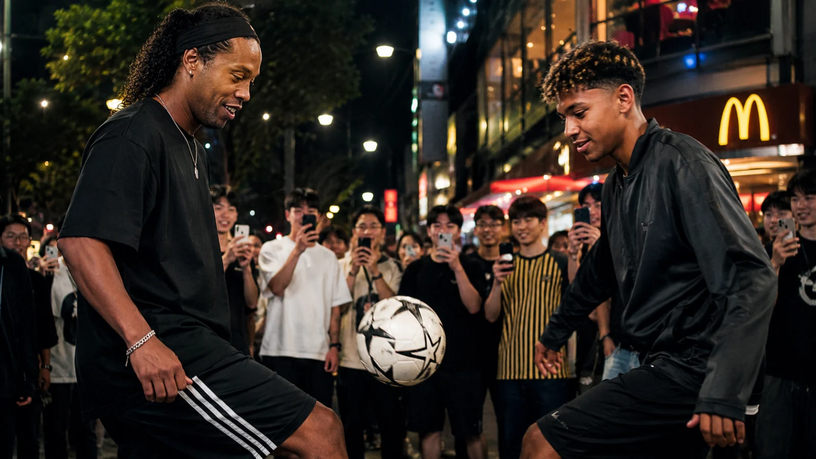 Quand Lamine Yamal et Ronaldinho jouent McDo au Japon