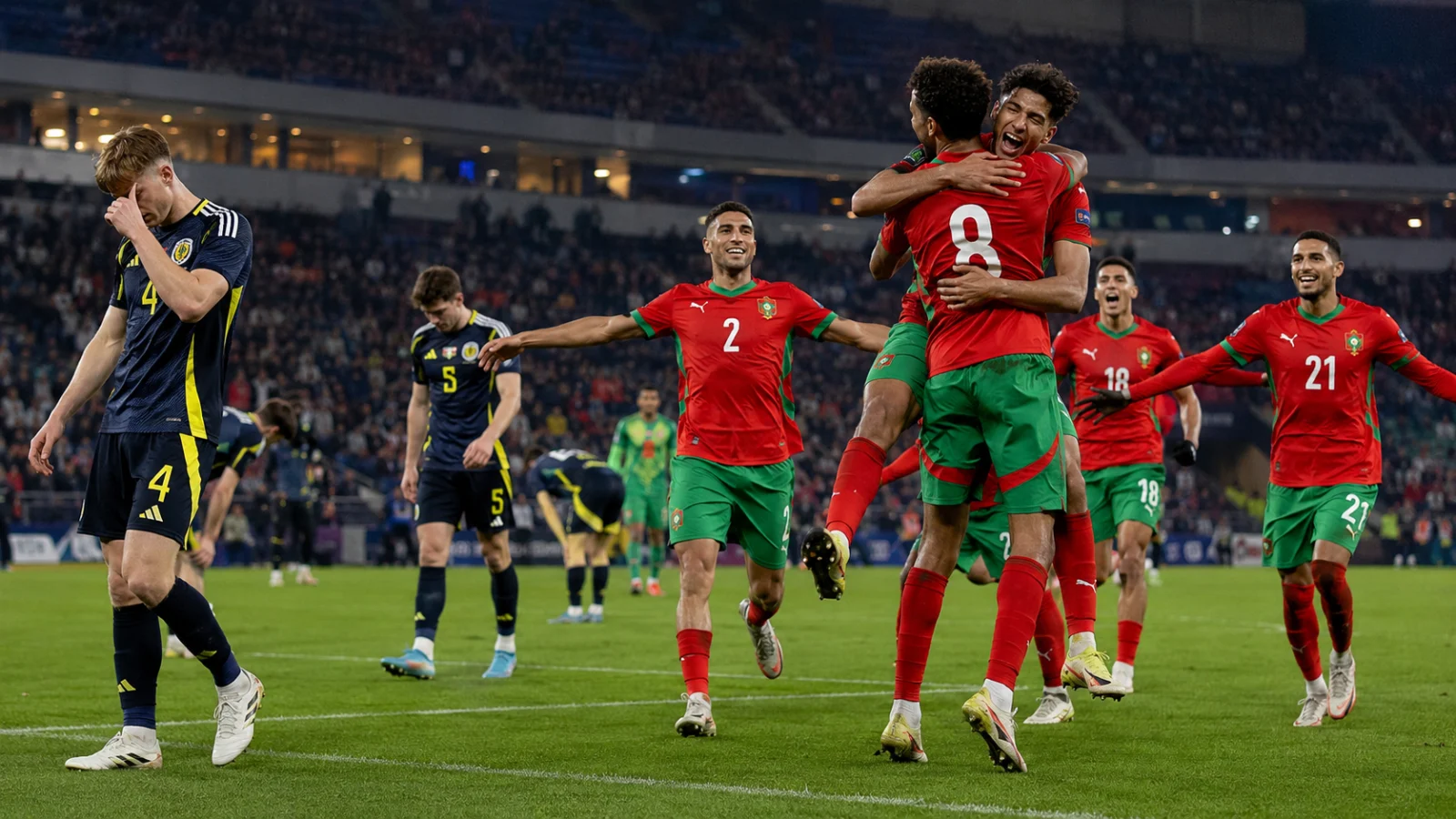Scotland Morocco duel de match entre l’Écosse et le Maroc