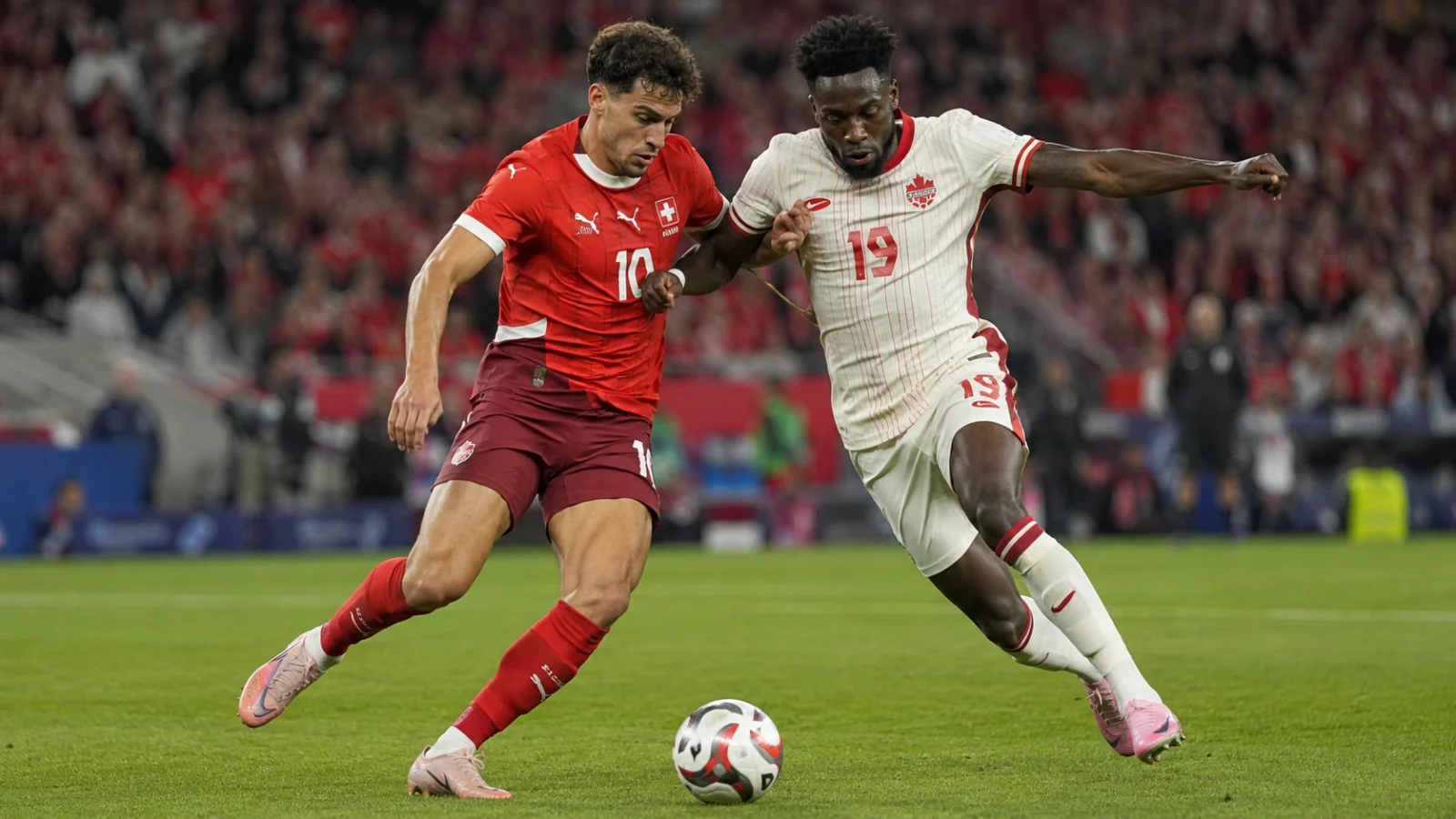 Switzerland Canada : duel entre la Suisse et le Canada pendant le match