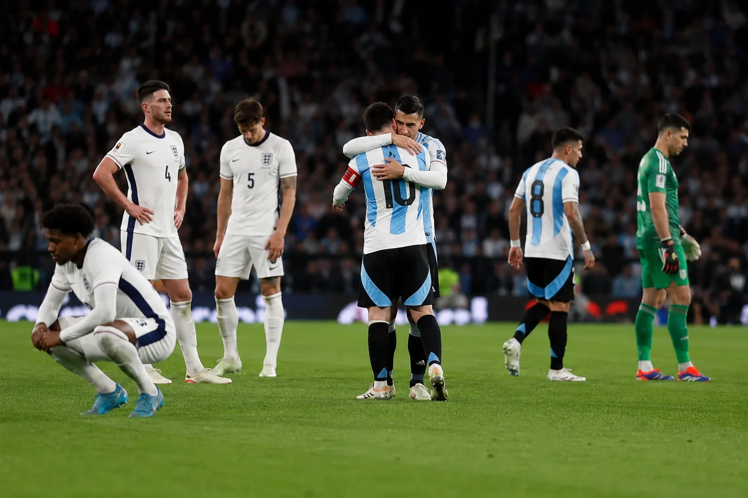 Angleterre Argentine duel au milieu de terrain lors du résumé du match