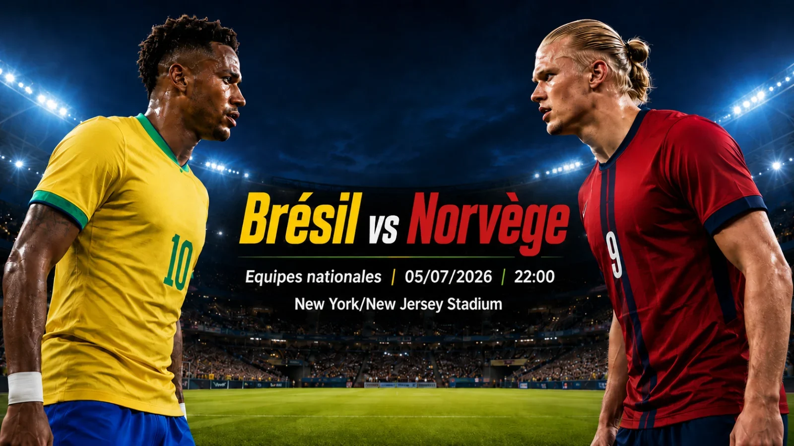 Brésil Norvège pronostic : choc Haaland-Vinicius