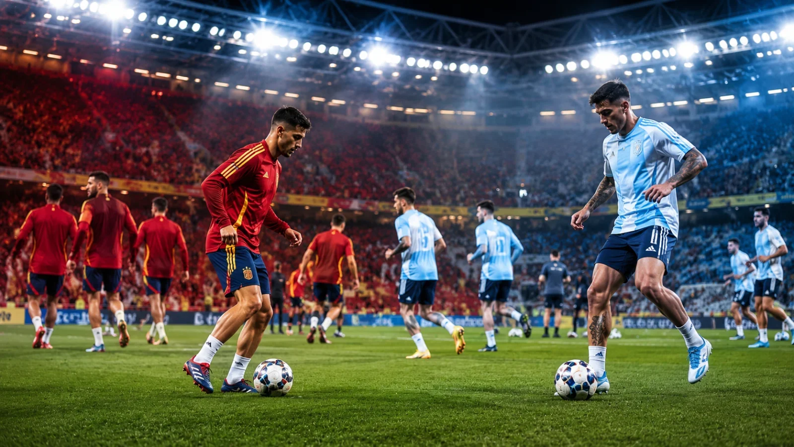 Espagne Argentine pronostic joueurs en préparation avant le choc de sélections