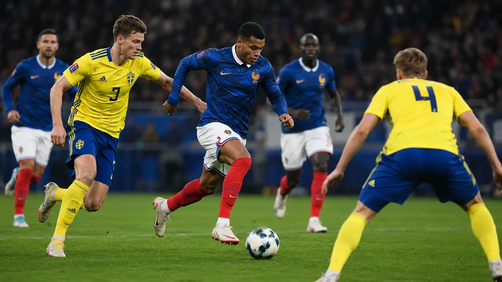 France Suède duel tactique pendant le match des équipes nationales