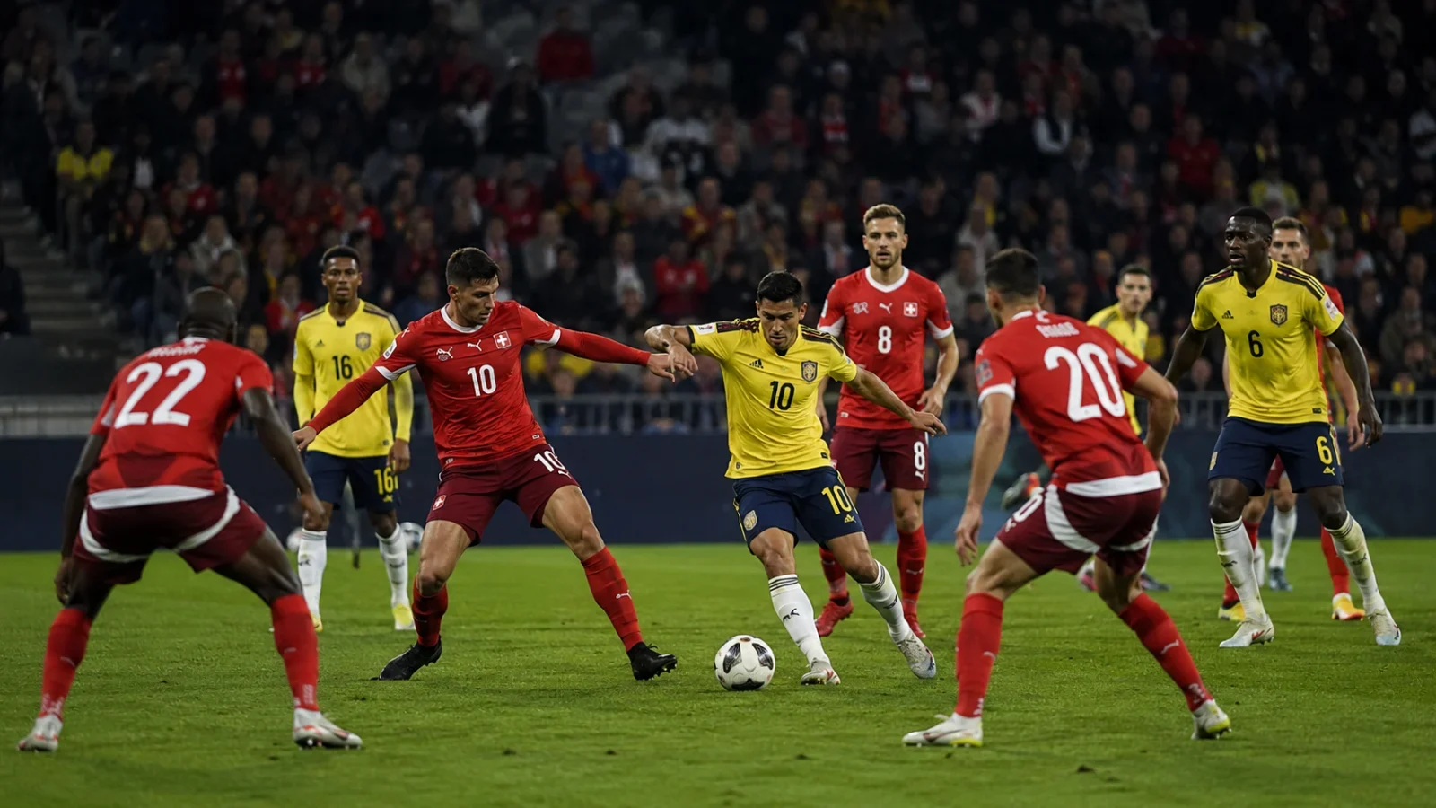 Suisse Colombie duel tactique dans un match fermé entre sélections