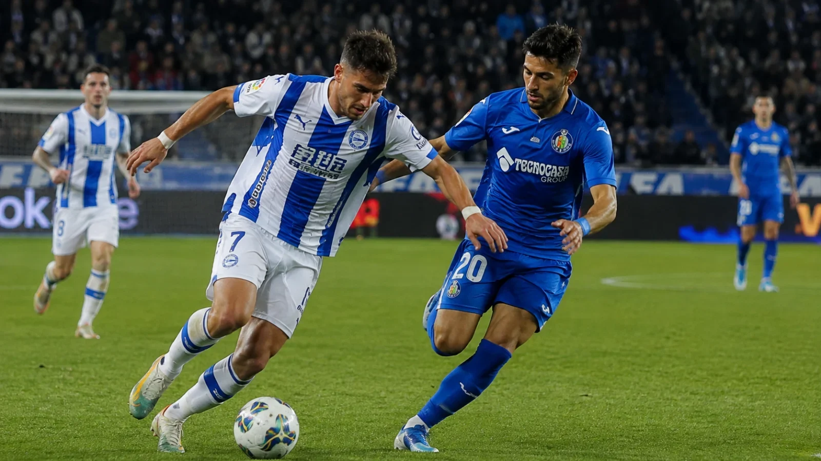 Alavés Getafe action de match en Liga après la victoire d'Alavés