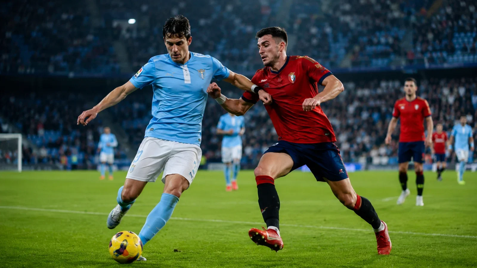Celta Vigo Osasuna action de match en Liga après le renversement d'Osasuna
