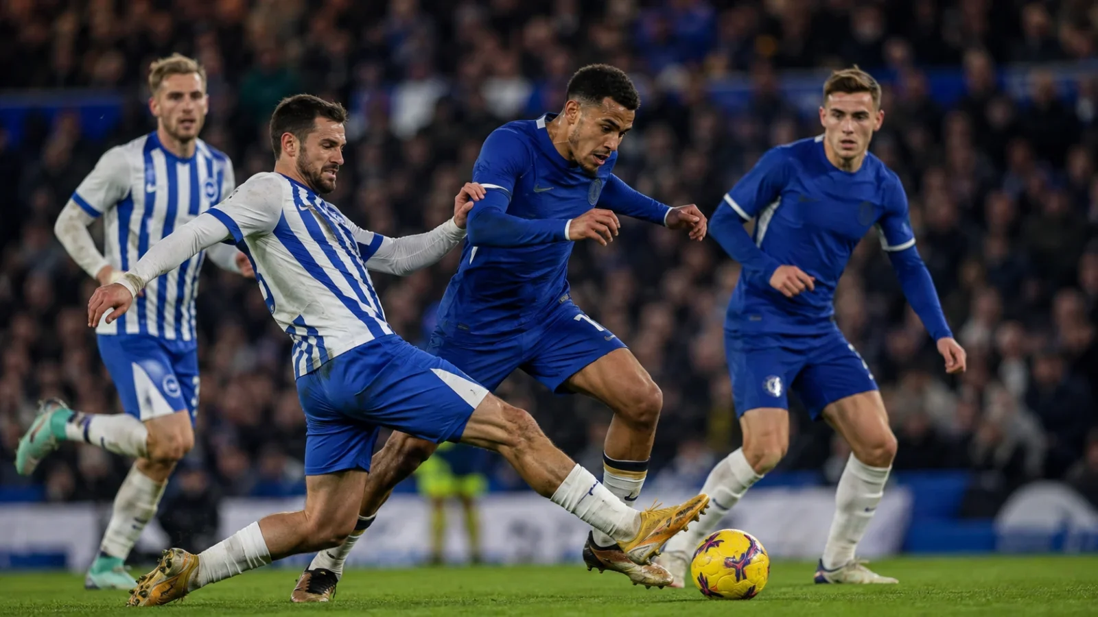 Chelsea Brighton & Hove Albion : 4-3, succès sous tension