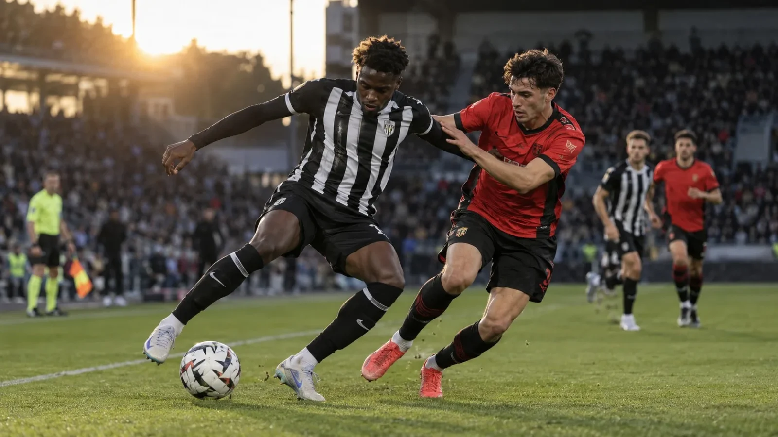 Angers Stade Rennais - action disputée au milieu de terrain