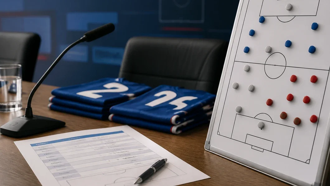 Feuille de convocation et tableau tactique symbolisant les premiers choix de Zinédine Zidane avec les Bleus.