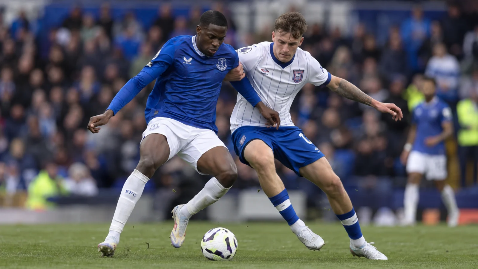 Everton Ipswich Town - action de jeu entre Everton FC et Ipswich Town FC