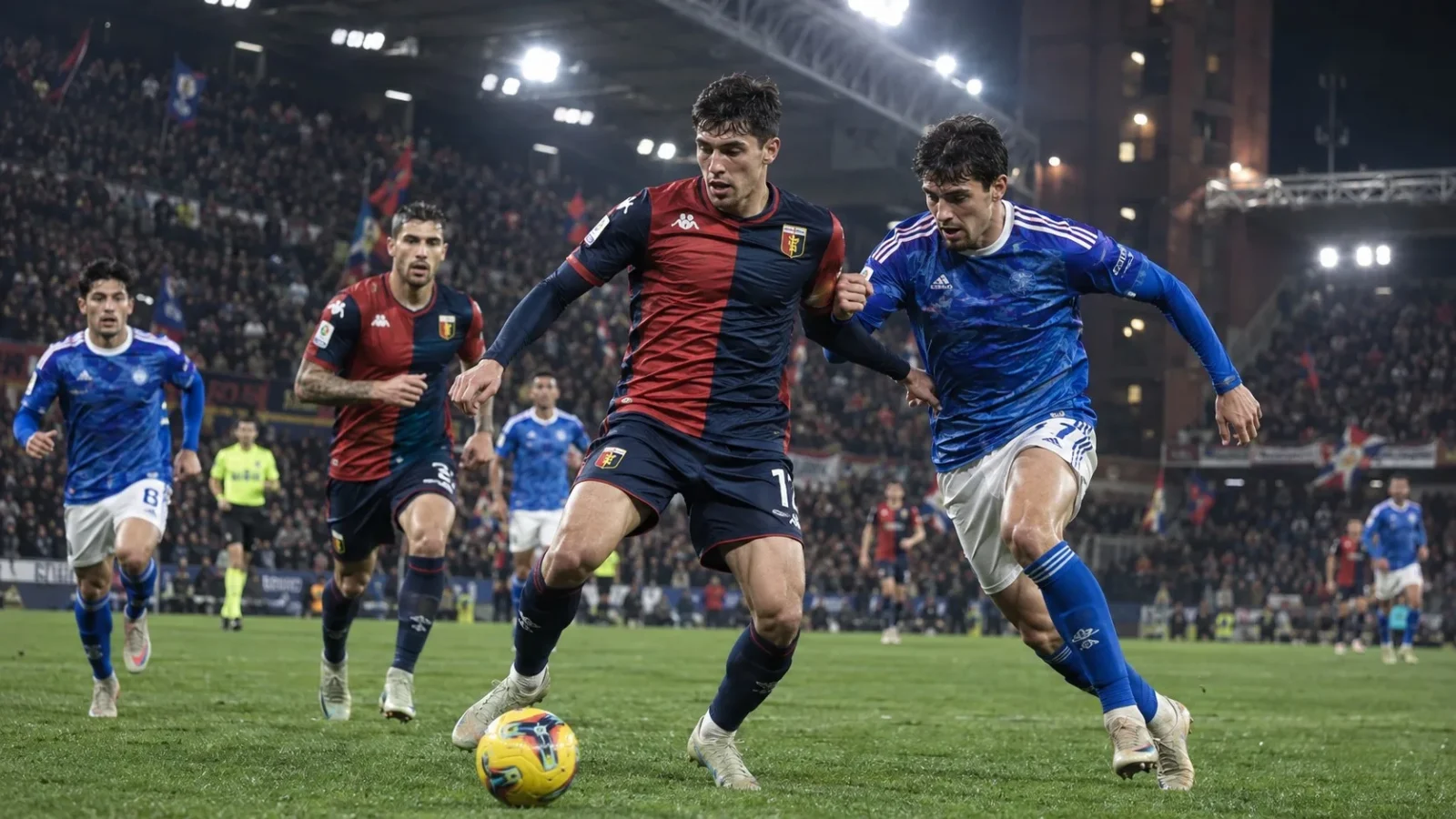 Genoa Como duel de Serie A au milieu de terrain
