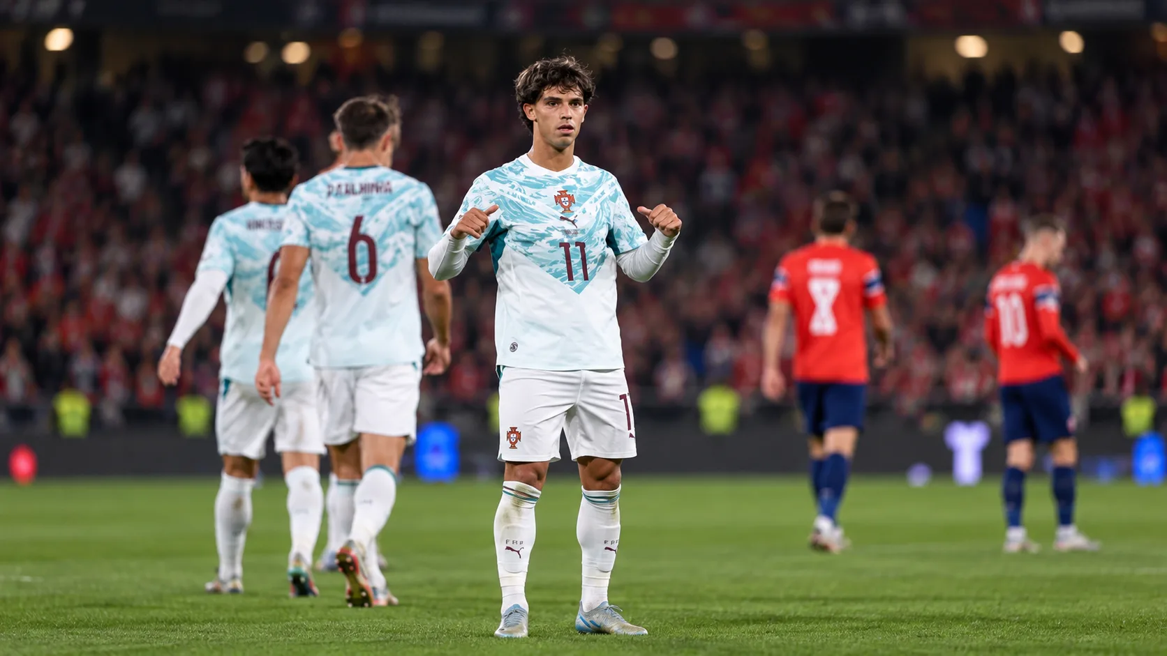 R&eacute;action du Portugal apr&egrave;s l&rsquo;&eacute;galisation de la Norv&egrave;ge dans le match Norway Portugal