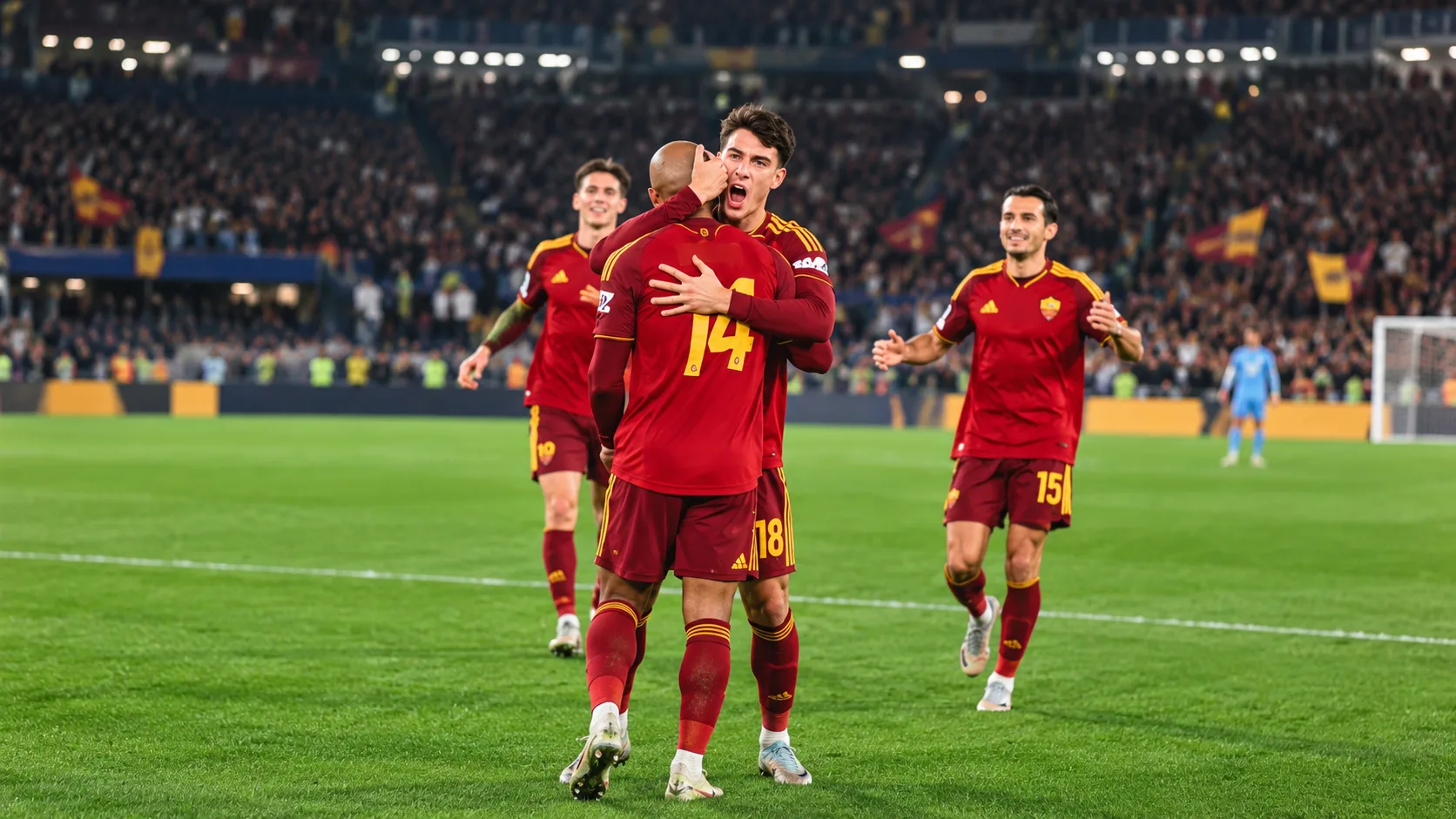 Quatre buts, quatre buteurs : la Roma corrige le Slovan