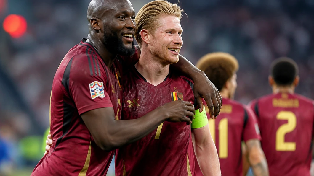 Romelu Lukaku et Kevin De Bruyne r&eacute;unis apr&egrave;s la victoire de la Belgique contre la T&uuml;rkiye.
