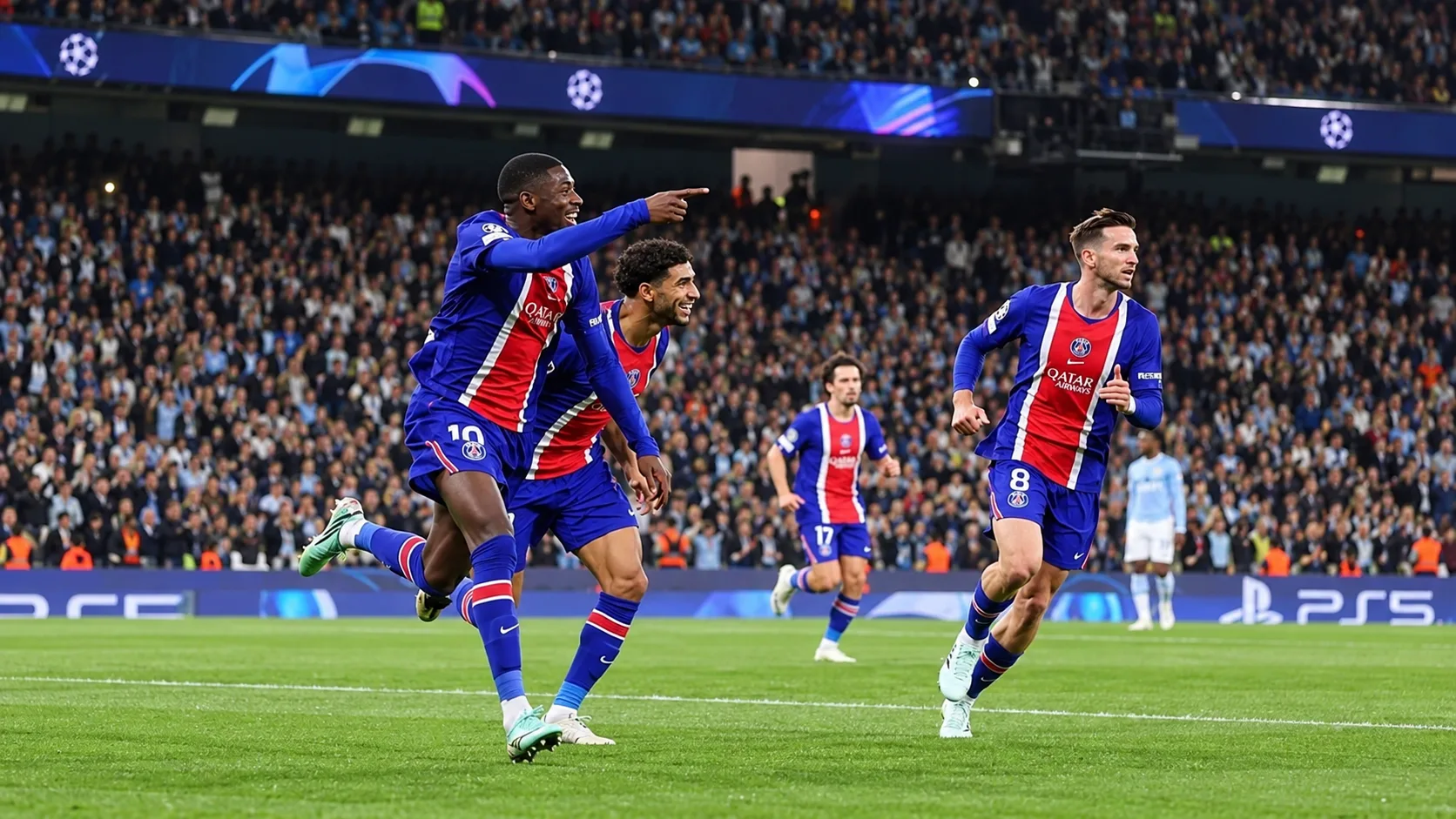 Le Paris Saint-Germain frappe quatre fois et bat Manchester City 4-2